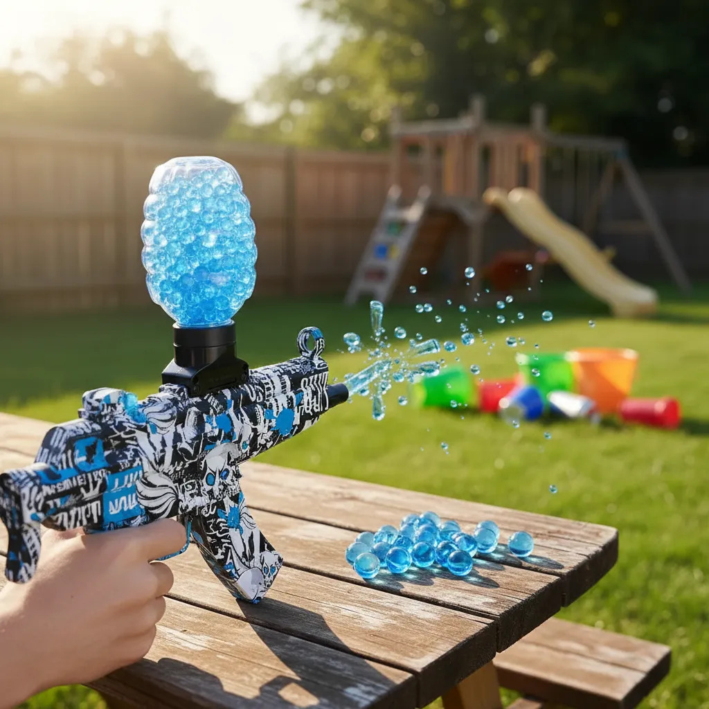 PISTOLA ELECTRICA CON ACCESORIOS AZUL🩵